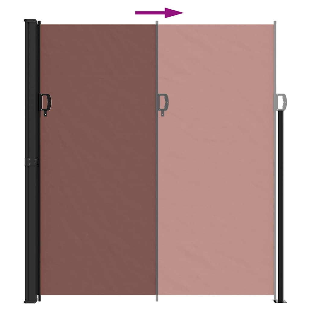 Bočna tenda na uvlačenje smeđa 220 x 500 cm