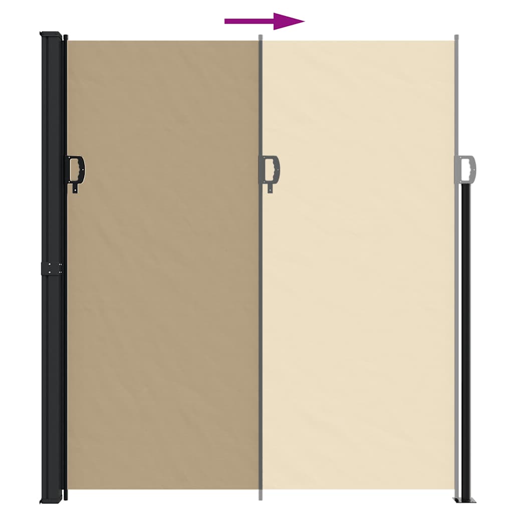 Bočna tenda na uvlačenje bež 220 x 500 cm