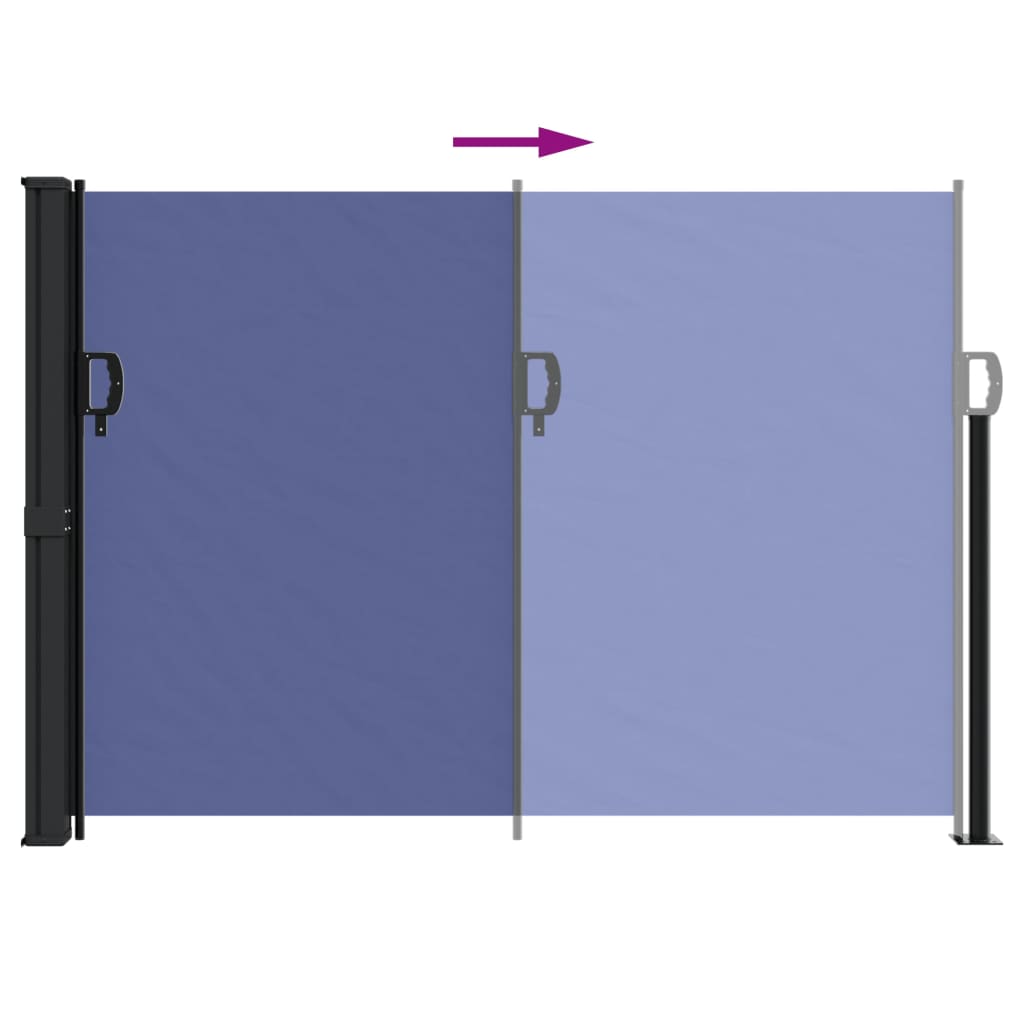 Uvlačiva bočna tenda 140 x 600 cm plava