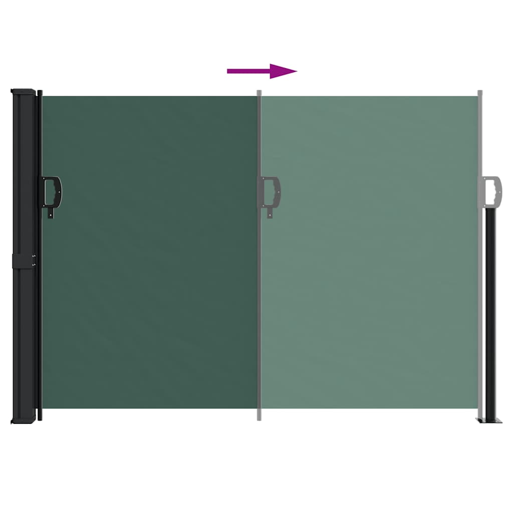 Uvlačiva bočna tenda tamnozelena 140 x 600 cm