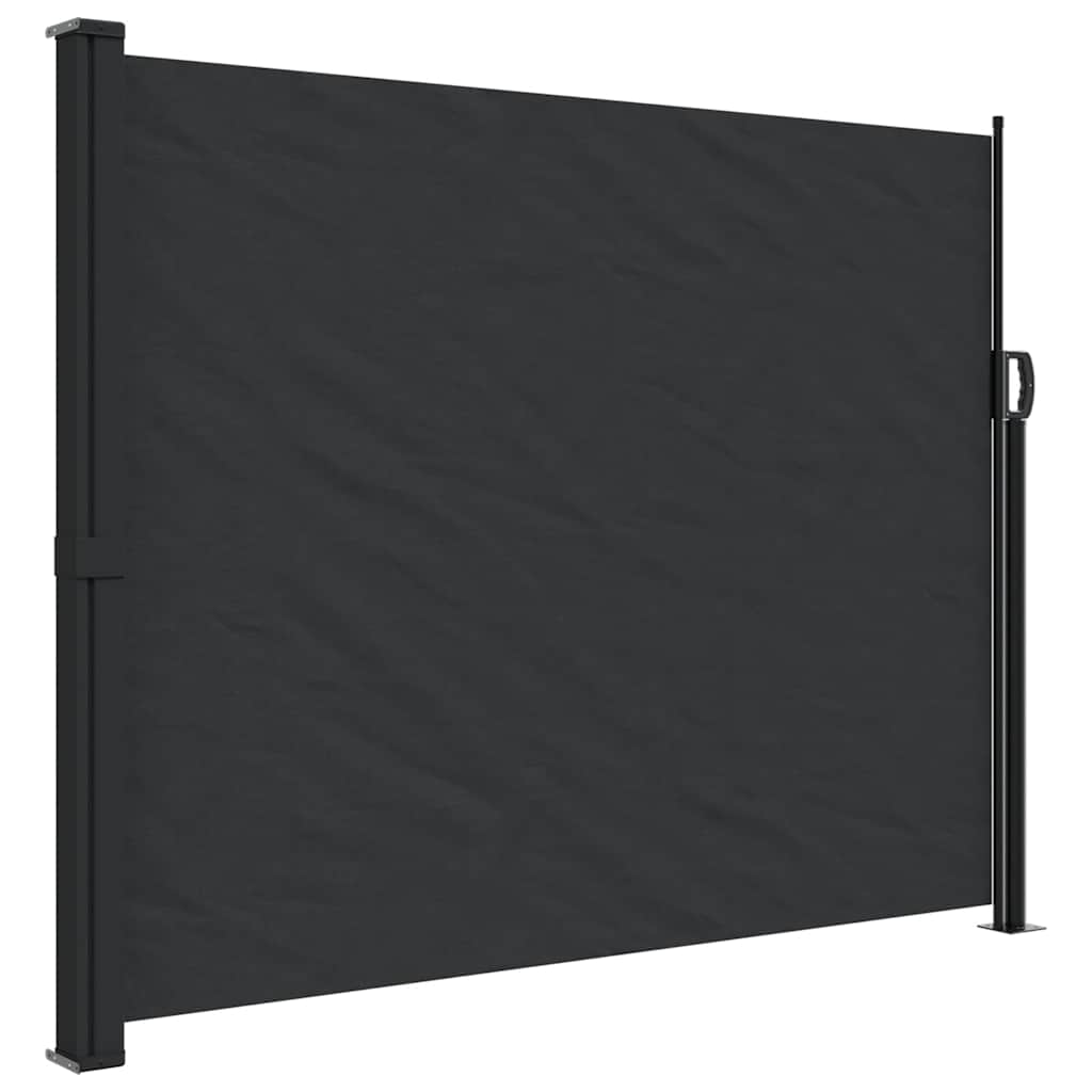 Uvlačiva bočna tenda 160 x 600 cm crna
