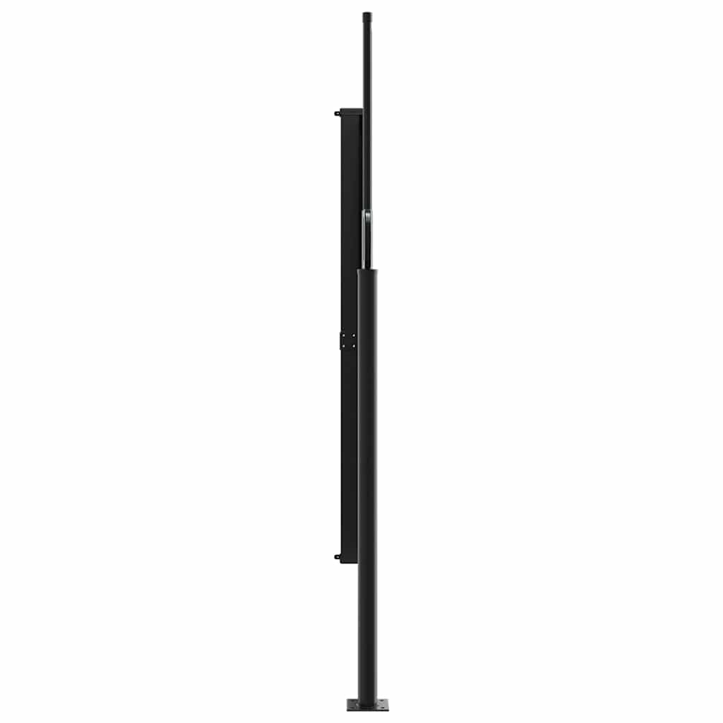 Uvlačiva bočna tenda crna 180 x 600 cm