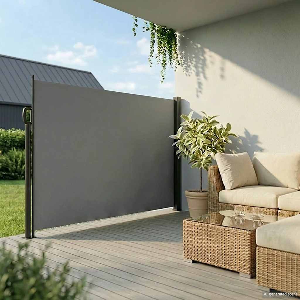 Bočna tenda na uvlačenje antracit 200 x 600 cm