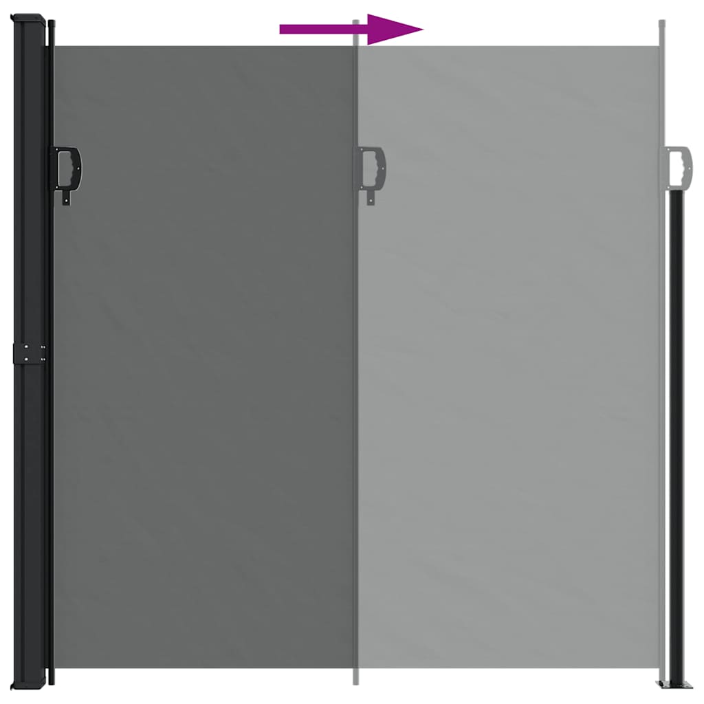Bočna tenda na uvlačenje antracit 200 x 600 cm