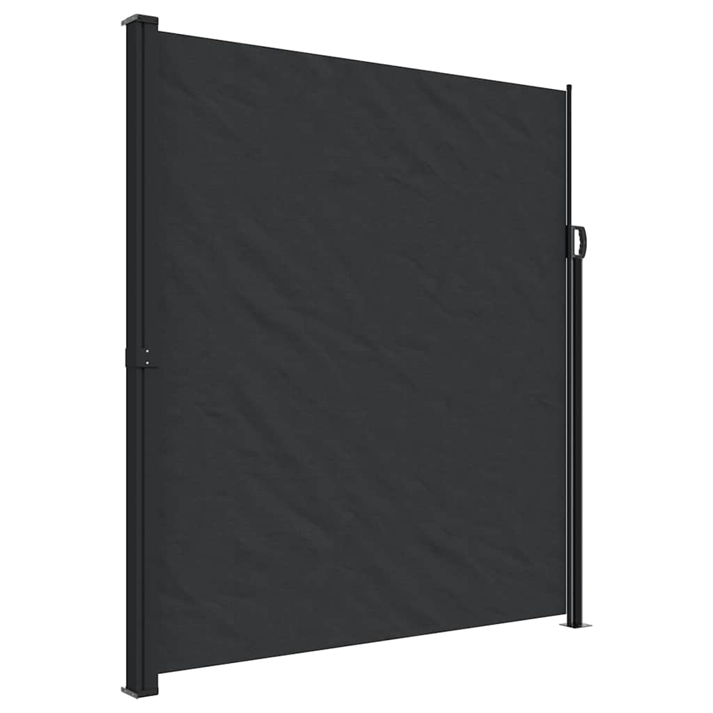 Bočna tenda na uvlačenje crna 220 x 600 cm