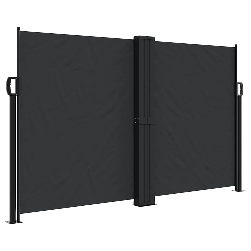 Uvlačiva bočna tenda 140 x 600 cm crna