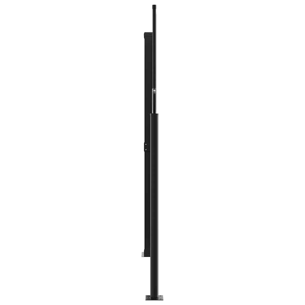 Uvlačiva bočna tenda 160 x 600 cm crna
