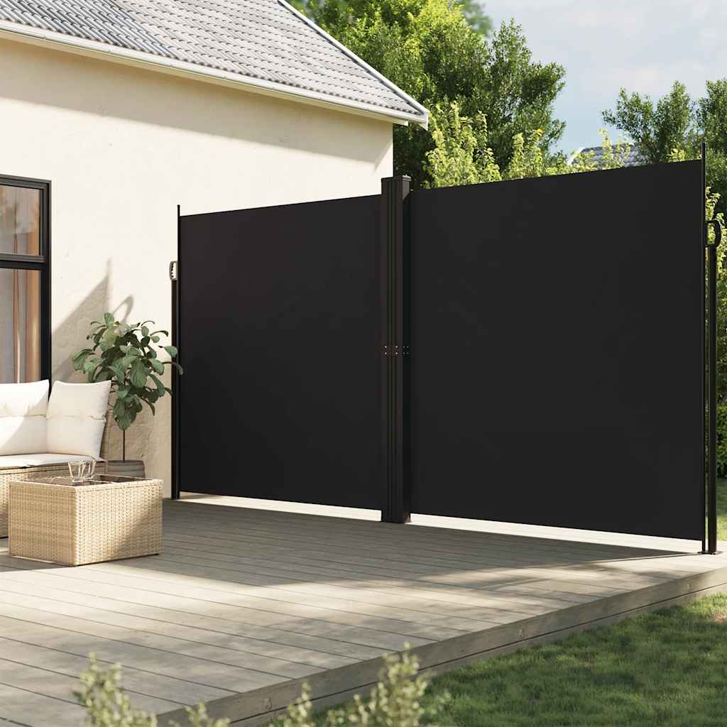 Bočna tenda na uvlačenje crna 220 x 600 cm