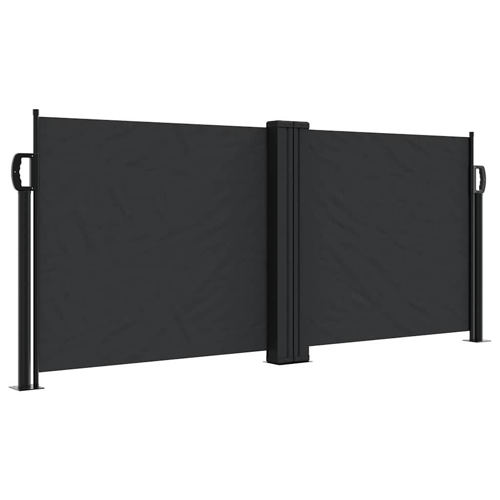 Uvlačiva bočna tenda 100 x 1000 cm crna