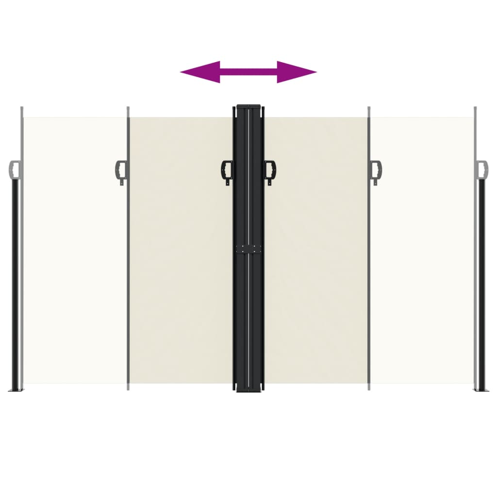 Bočna tenda na uvlačenje krem 200x1000 cm