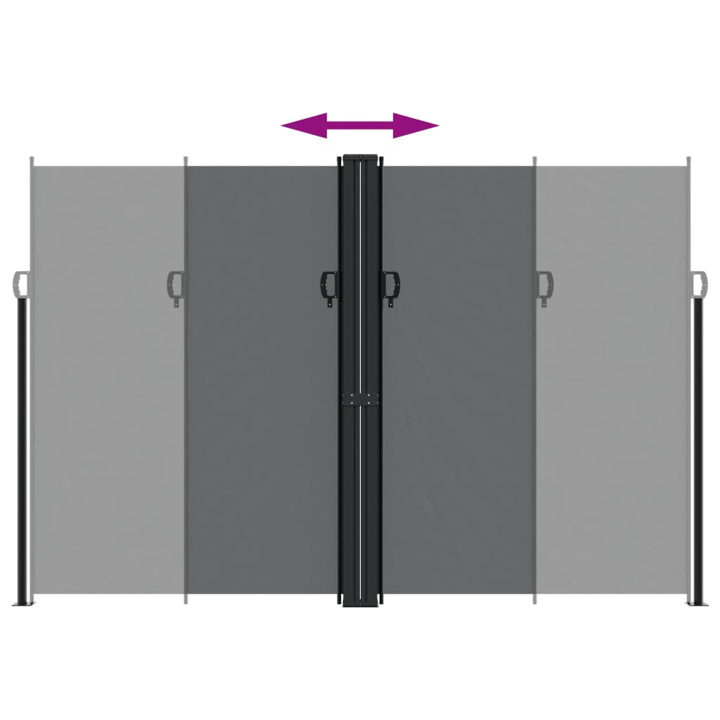 Bočna tenda na uvlačenje crna 220 x 1000 cm