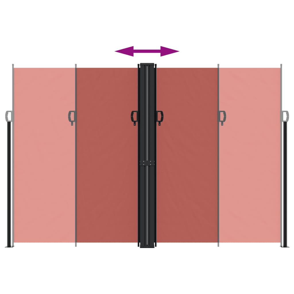 Bočna tenda na uvlačenje terakota 220 x 1000 cm