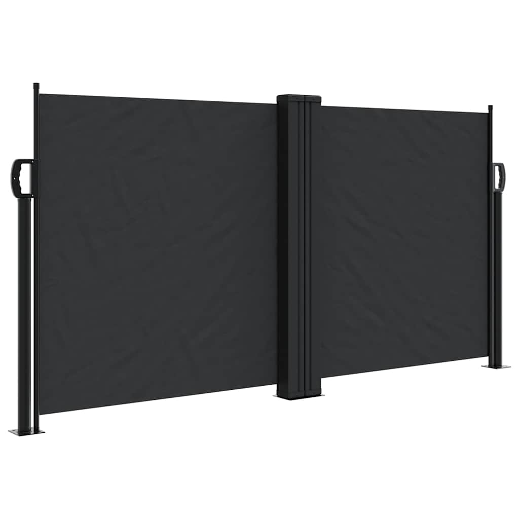Bočna tenda na uvlačenje crna 120 x 1200 cm