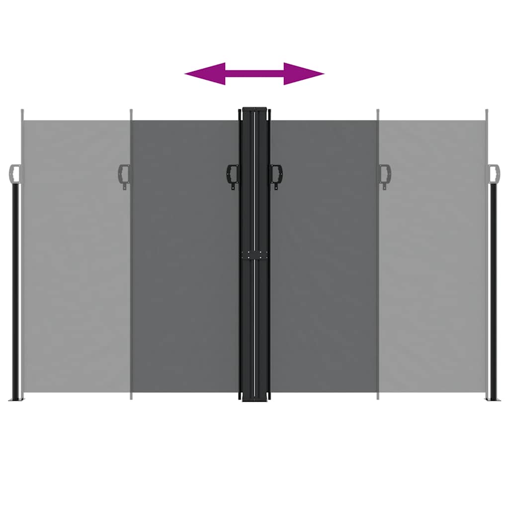 Bočna tenda na uvlačenje crna 200 x 1200 cm