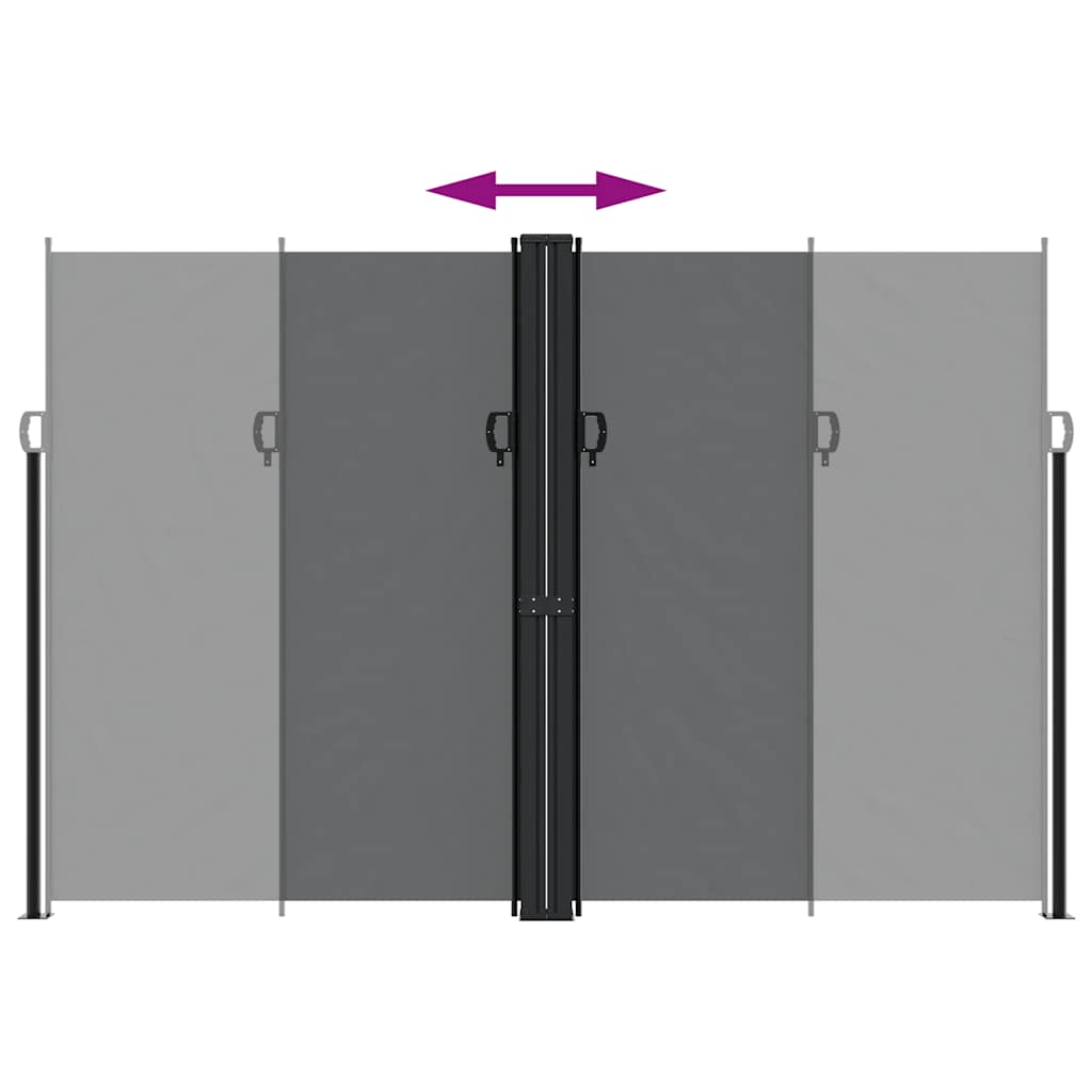 Bočna tenda na uvlačenje crna 220 x 1200 cm