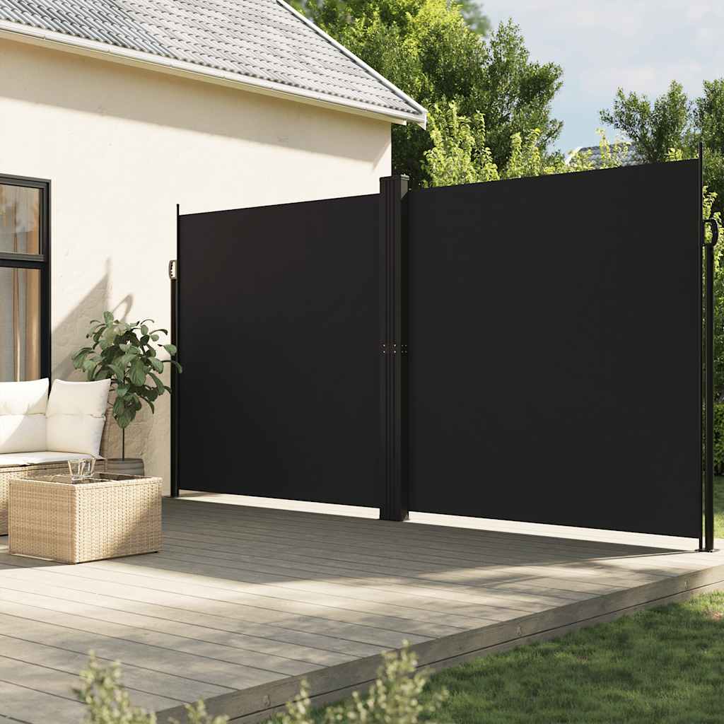 Bočna tenda na uvlačenje crna 220 x 1200 cm
