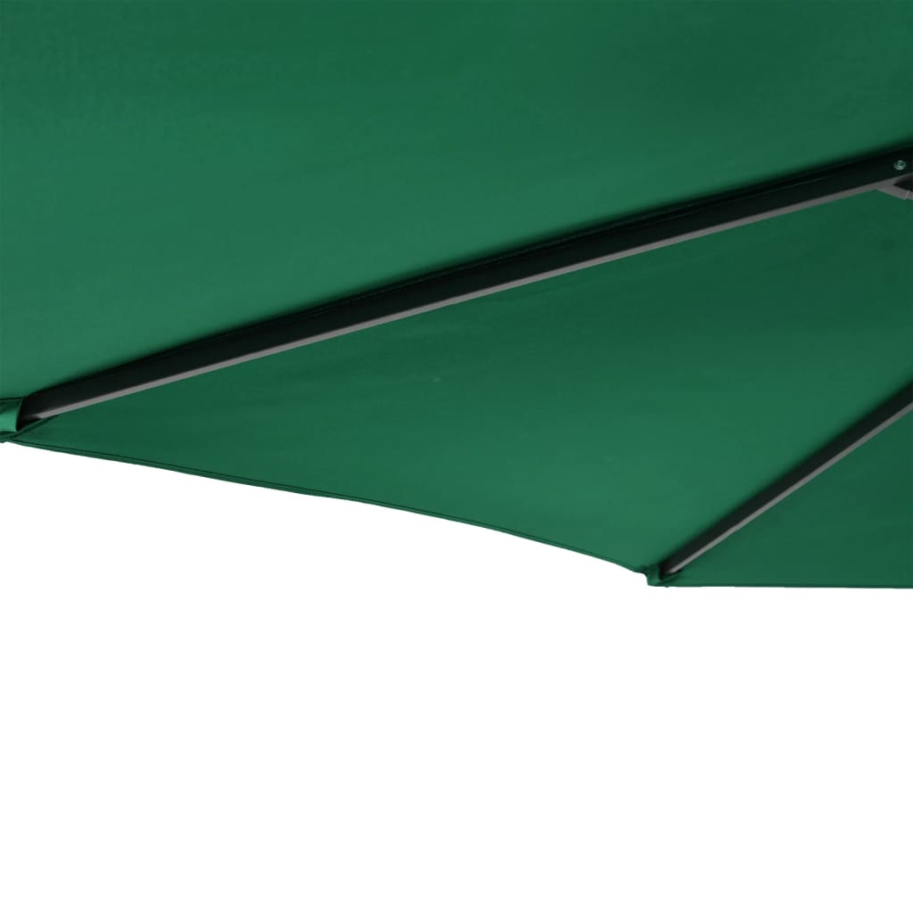 Vrtni suncobran s čeličnom šipkom zeleni 225 x 225 x 212 cm