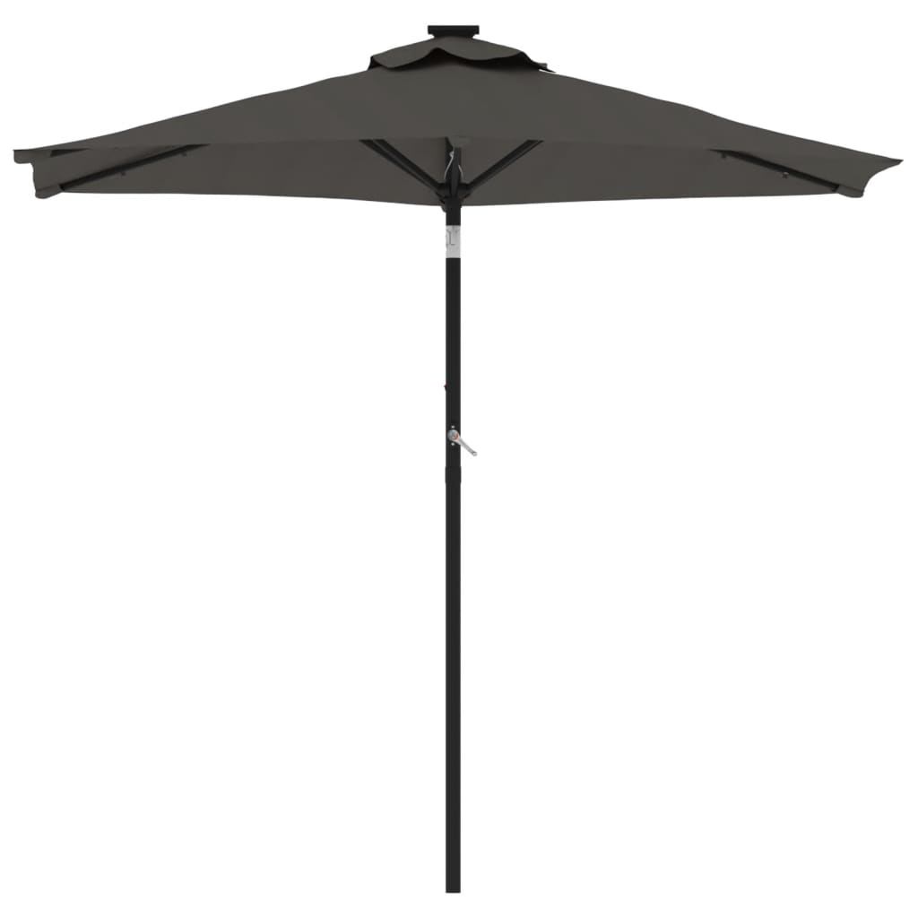 Vrtni suncobran s čeličnom šipkom antracit 225 x 225 x 212 cm