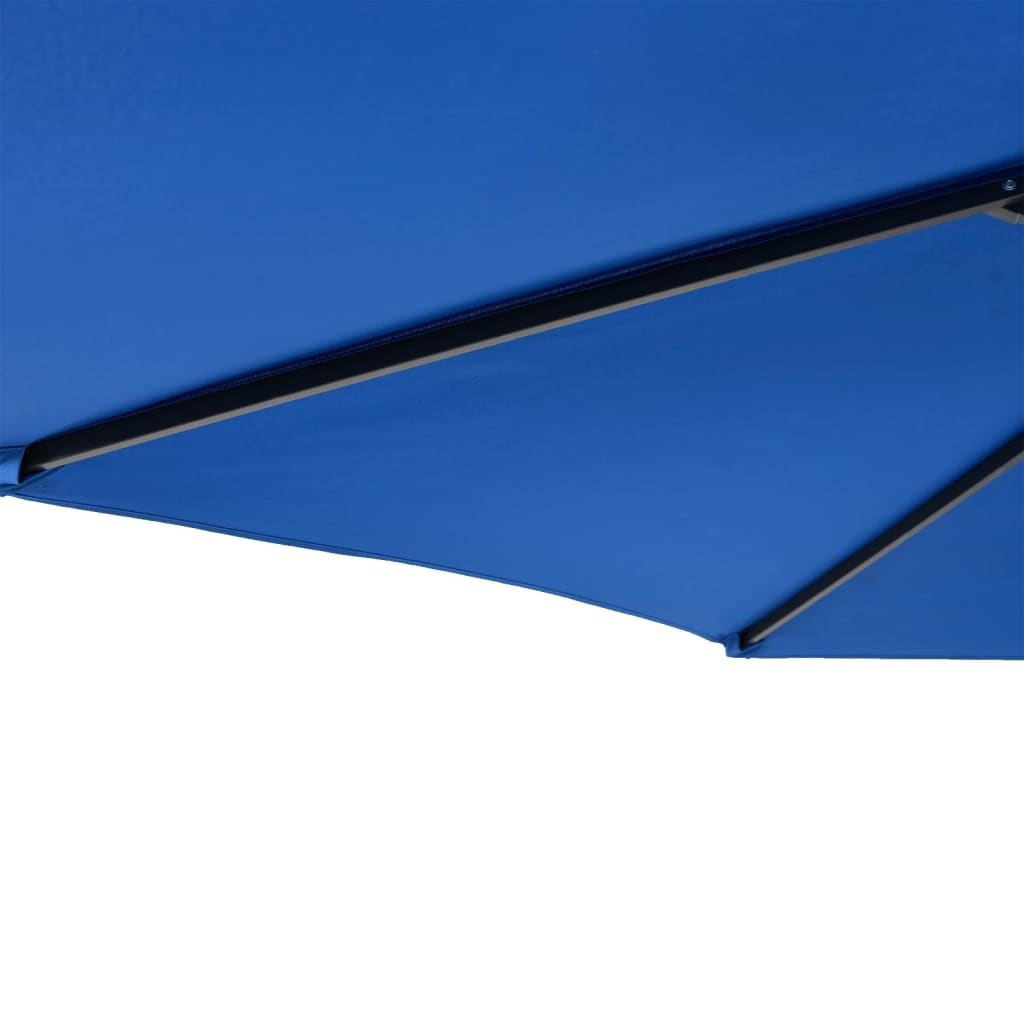 Vrtni suncobran s čeličnom šipkom azurnoplavi 225x225x212 cm