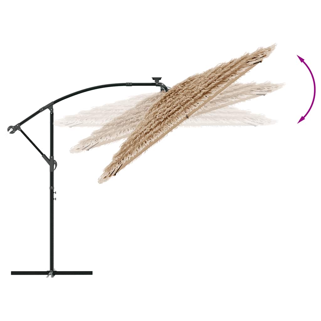 Vrtni suncobran s čeličnom šipkom smeđi 246x246x230 cm