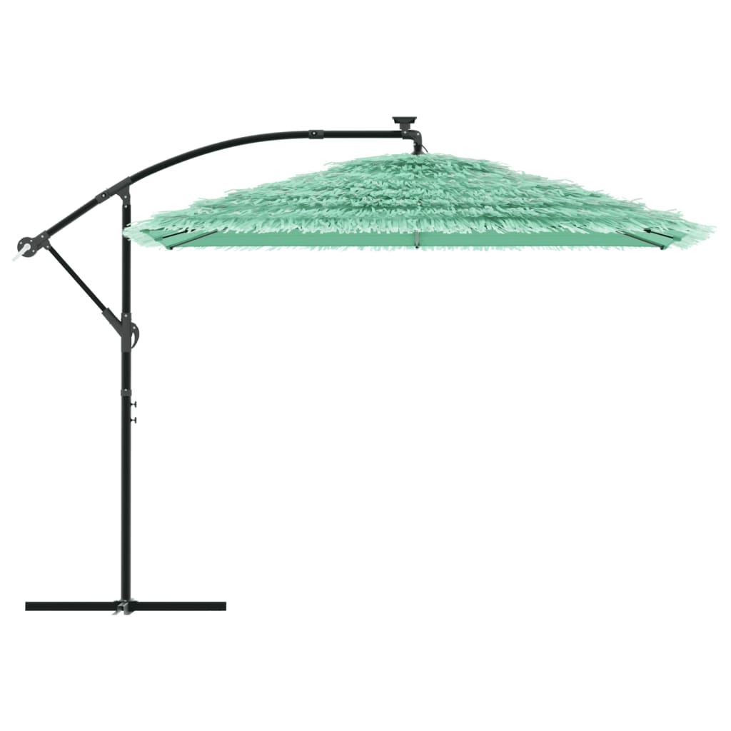 Vrtni suncobran s drvenim stupom zeleni 290x290x238 cm