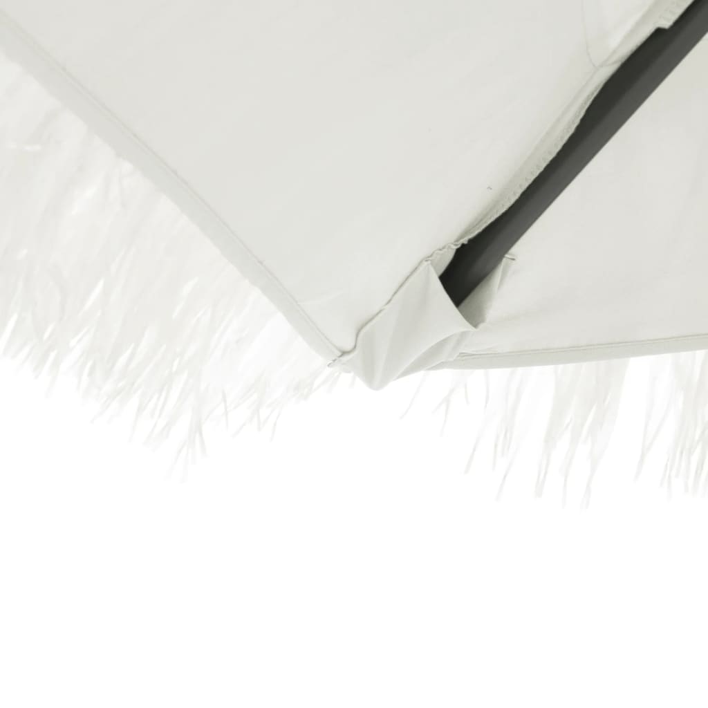 Vrtni suncobran s čeličnom šipkom bijeli 248x248x248 cm