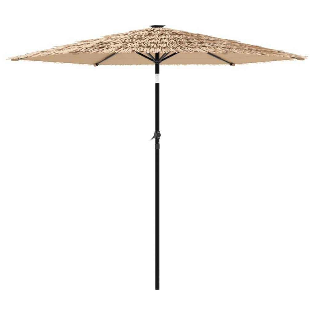 Vrtni suncobran s čeličnom šipkom smeđi 223 x 223 x 213 cm