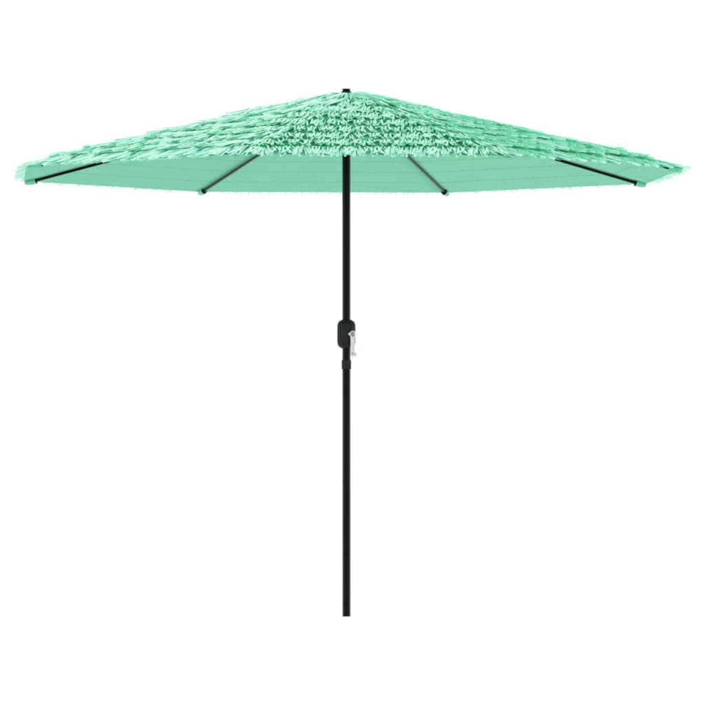 Vrtni suncobran s drvenim stupom zeleni 388x388x248 cm