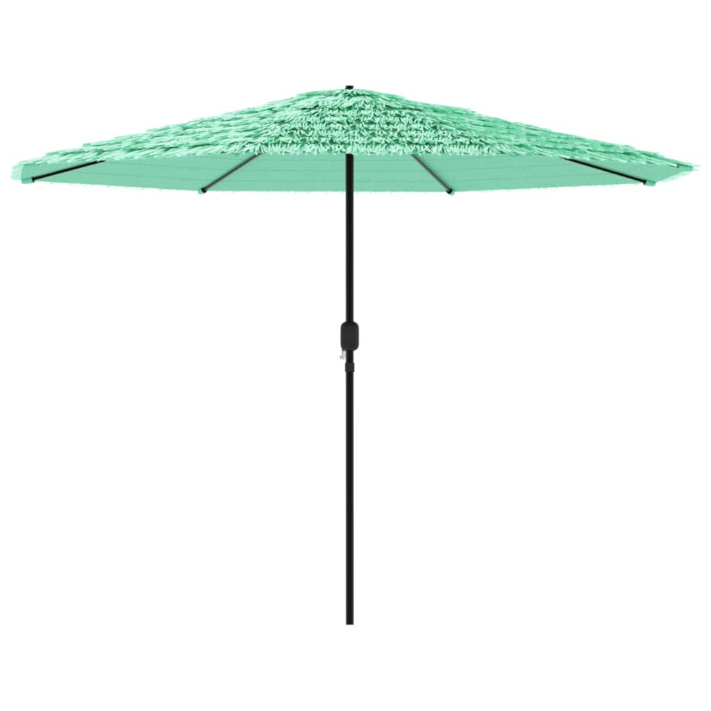 Vrtni suncobran s drvenim stupom zeleni 388x388x248 cm