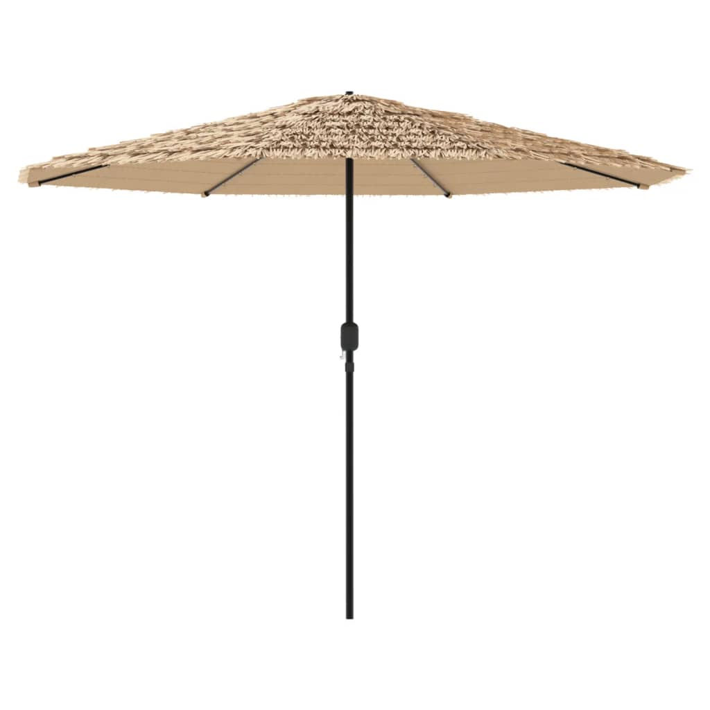 Vrtni suncobran LED s čeličnom šipkom smeđi 324x324x247 cm