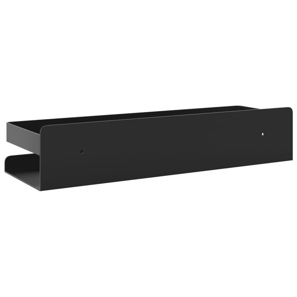 Polica za tuš mat crna 30x10x6 cm brušeni nehrđajući čelik 304