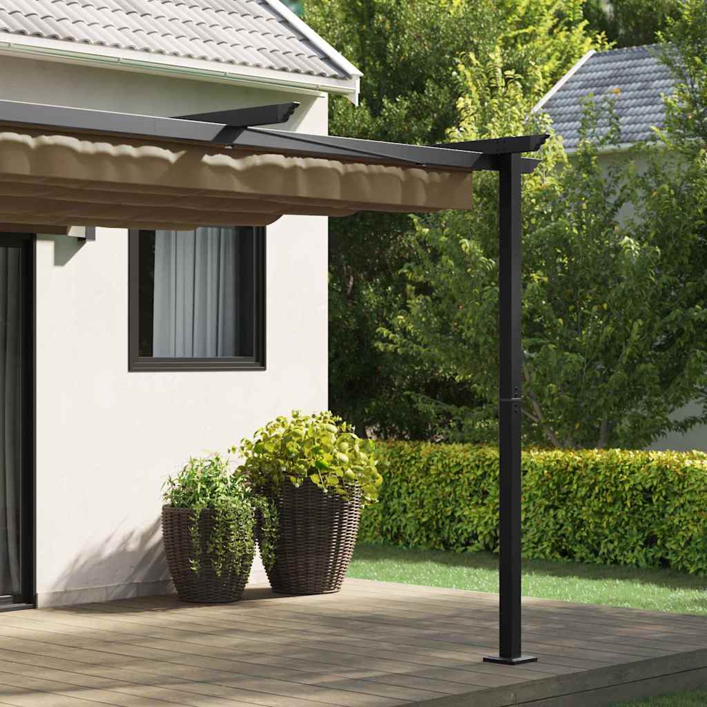 Gazebo Sivo-smeđa 300 x 300 x 200 cm Poliester