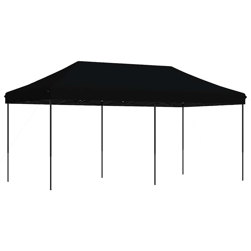 Sklopivi prigodni šator za zabave crni 580x292x315 cm