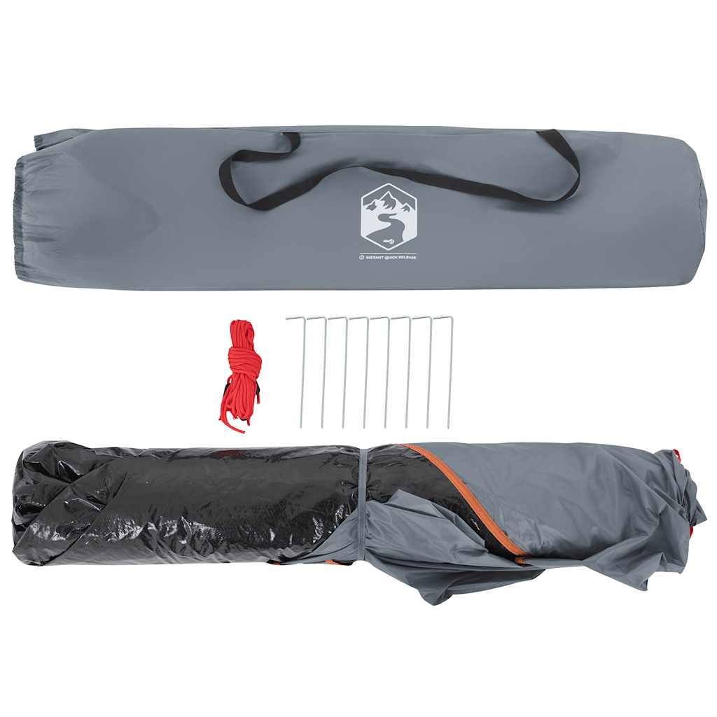 Šator za kampiranje za 5 osobe sivo-narančasti brzo otpuštanje