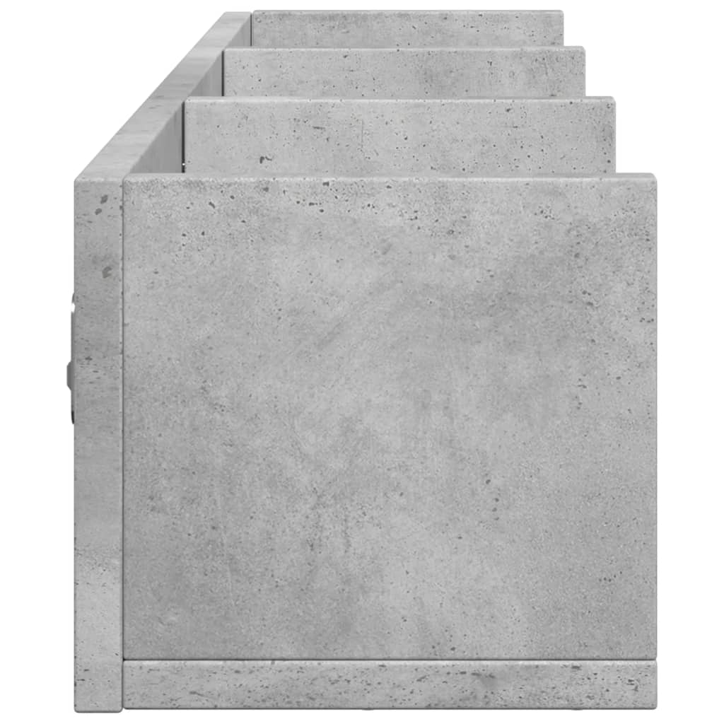Zidni ormarići 2 kom boja siva betona 75x18x16,5 cm drveni
