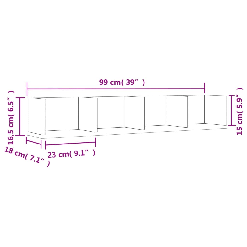 Zidni ormarići 2 kom bijeli 99x18x16,5 cm konstruirano drvo
