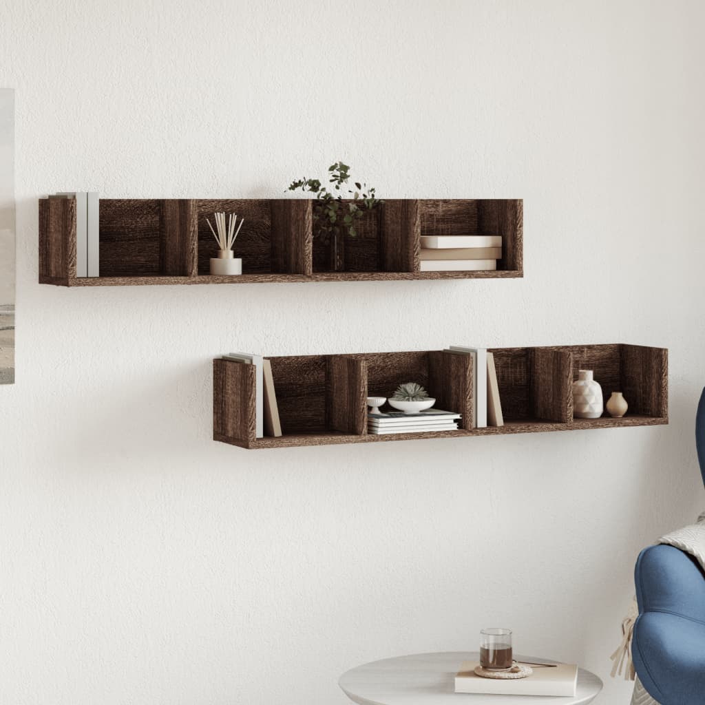 Zidni ormarići 2 kom boja hrasta 99x18x16,5cm konstruirano drvo