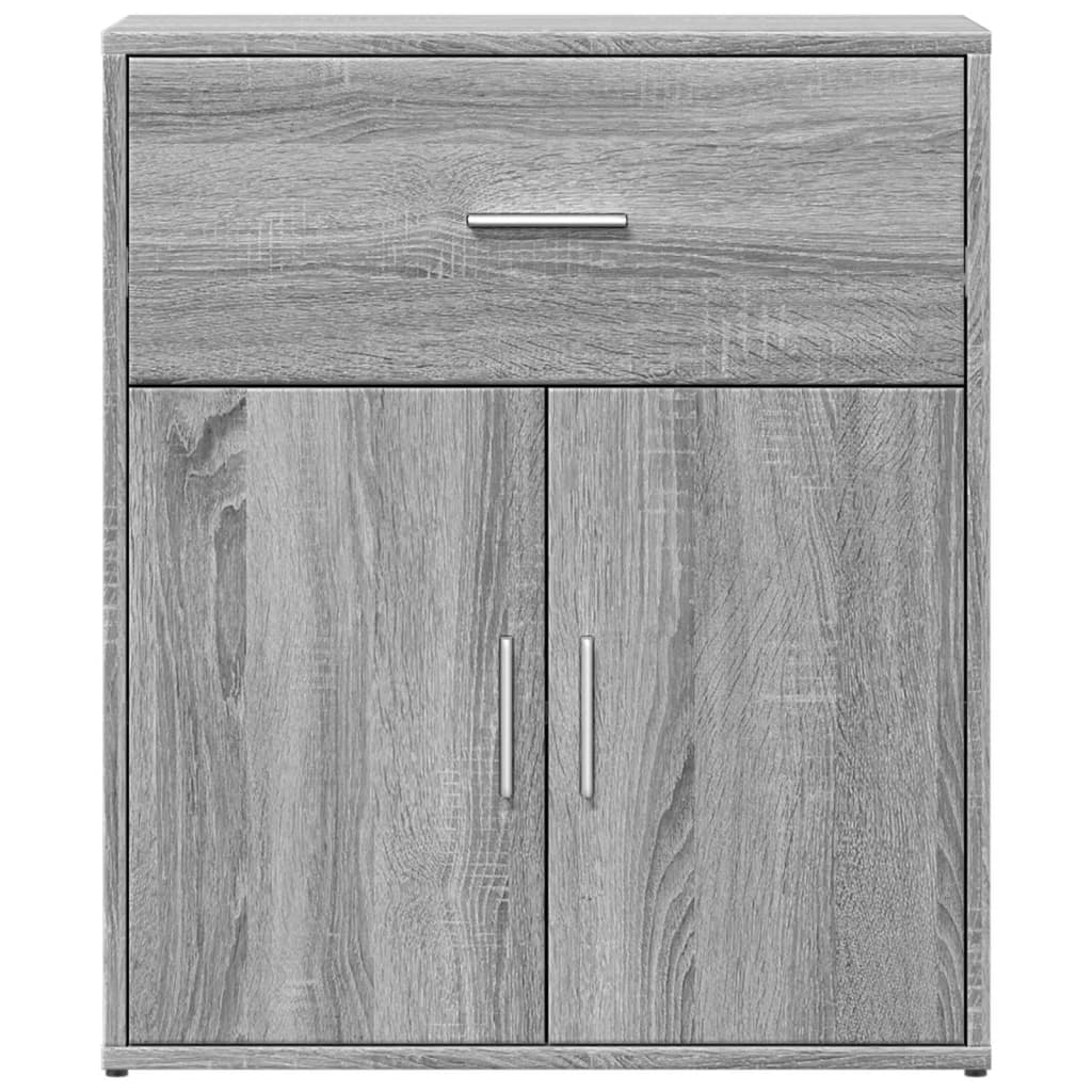 Komoda siva boja hrasta 60 x 31 x 70 cm od konstruiranog drva