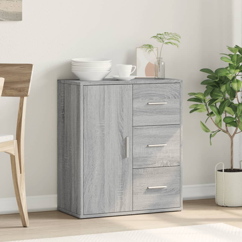 Komoda siva boja hrasta 60x31x70cm od konstruiranog drva