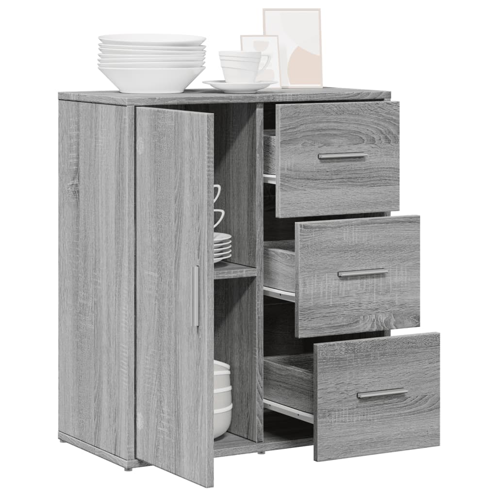 Komoda siva boja hrasta 60x31x70cm od konstruiranog drva
