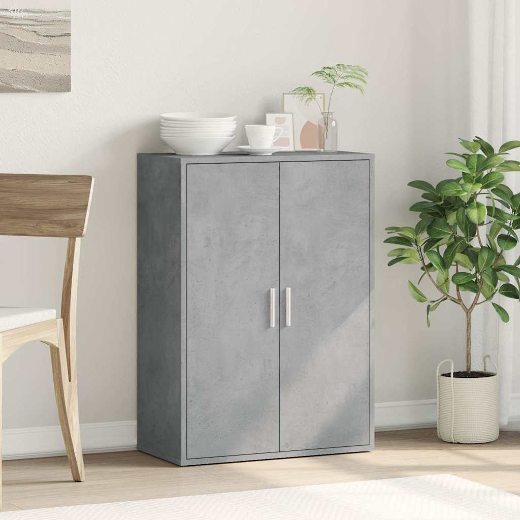 Komoda siva boja betona 60x31x84 cm od konstruiranog drva