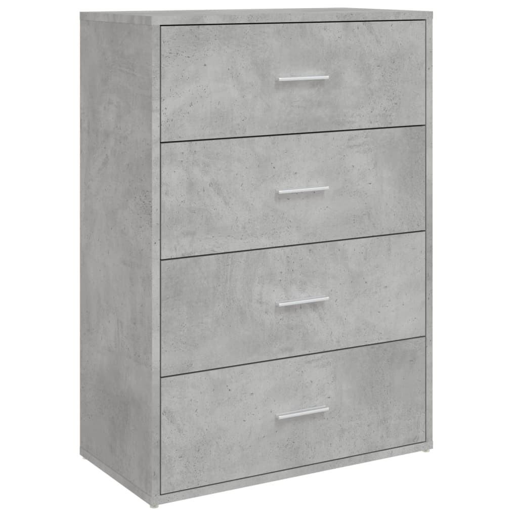 Komoda siva boja betona 60x31x84 cm od konstruiranog drva