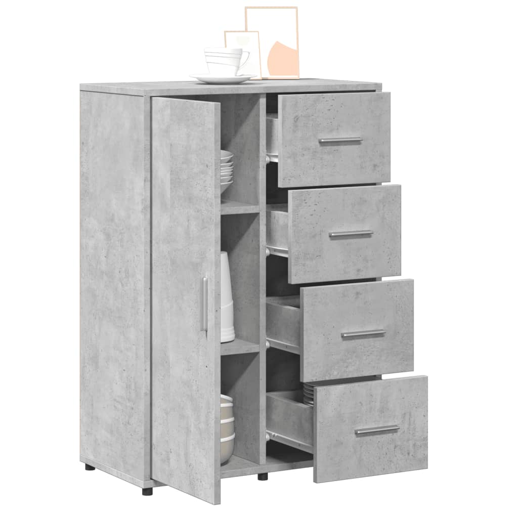 Komoda siva boja betona 60x31x84 cm od konstruiranog drva