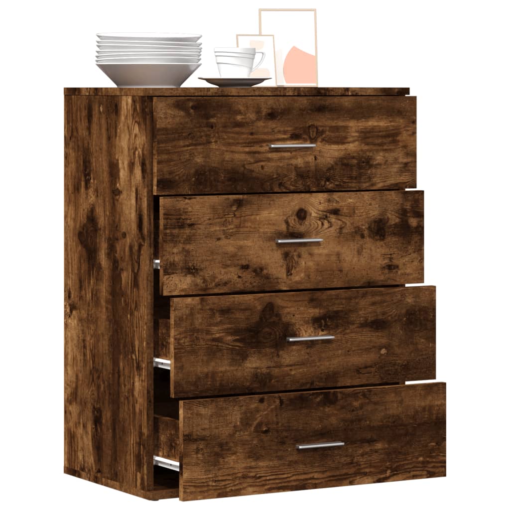 Komoda boja dimljenog hrasta 60x39x80 cm konstruirano drvo