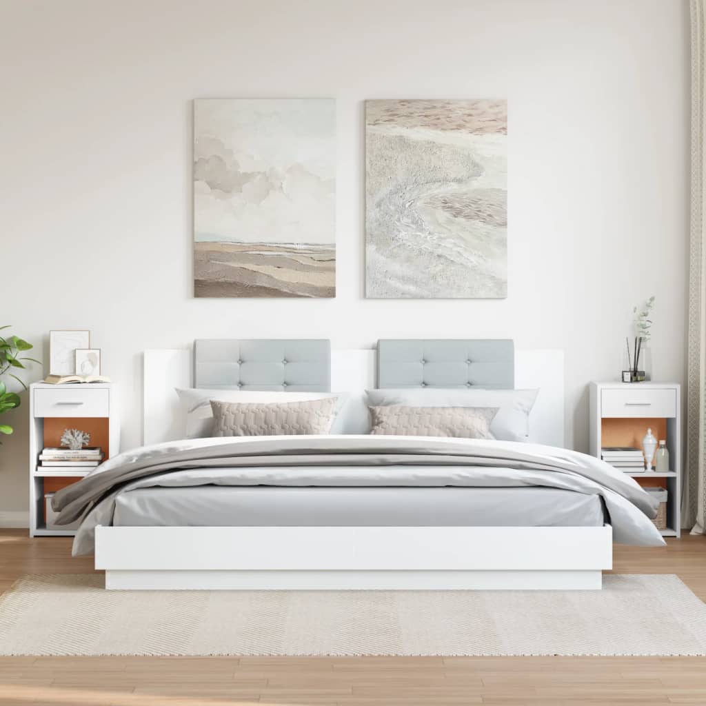 Noćni ormarići 2 kom bijeli 35x34x65 cm konstruirano drvo