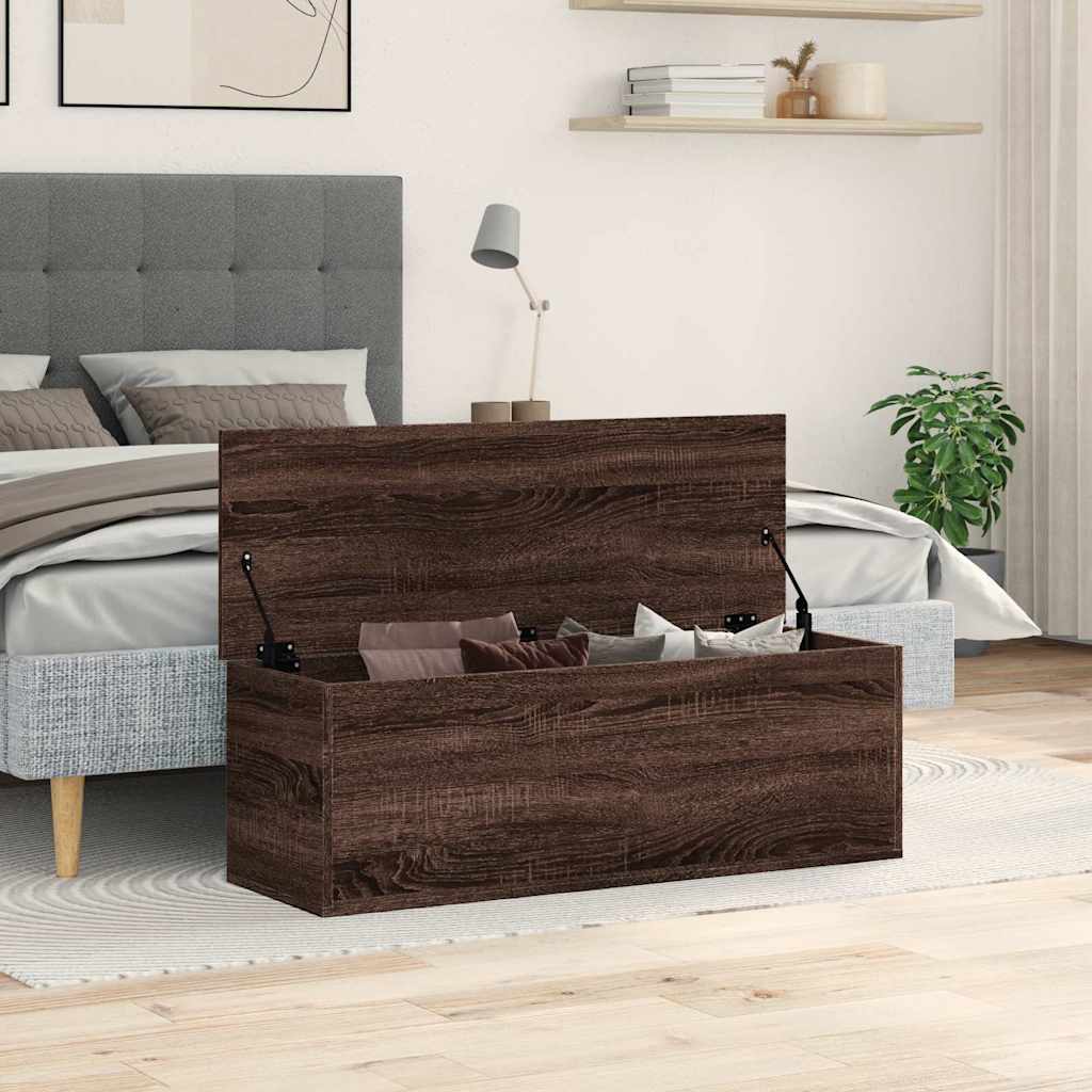 Kutija za pohranu boja hrasta 102x35x35 cm konstruirano drvo