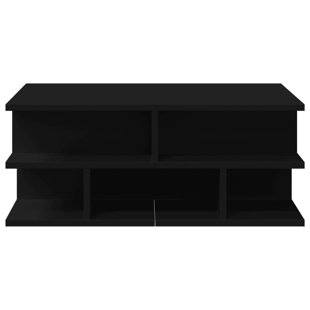 Stolić za kavu crni 70x70x29 cm od konstruiranog drva