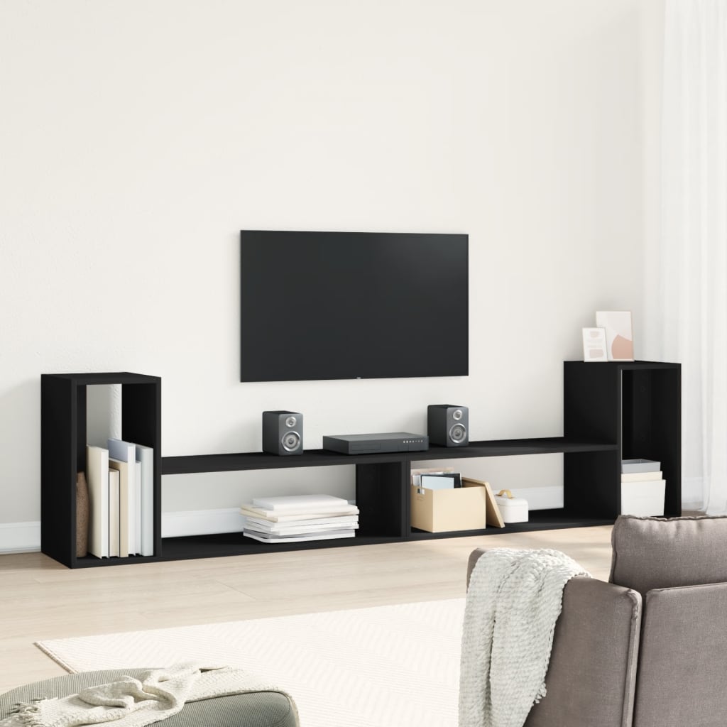 TV ormarići 2 kom crni 100x30x50 cm od konstruiranog drva