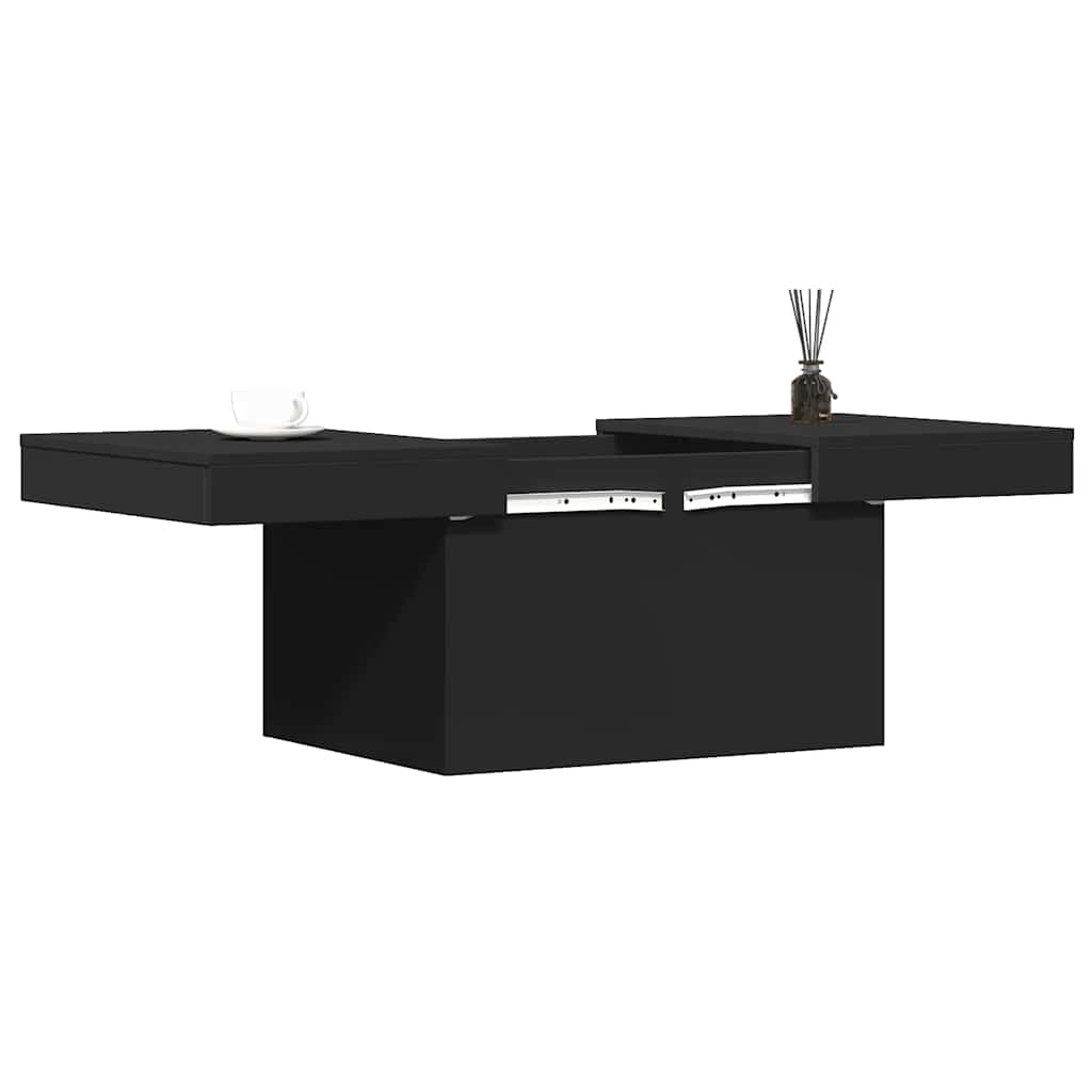 Stolić za kavu crni 80 x 55 x 40 cm od konstruiranog drva