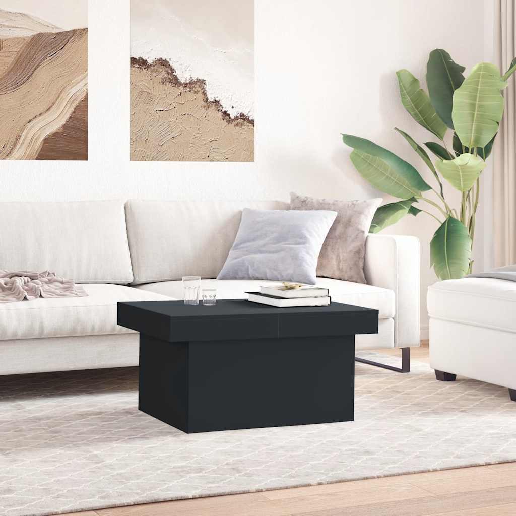 Stolić za kavu crni 100 x 55 x 40 cm od konstruiranog drva